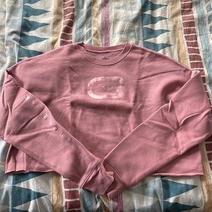 CycleBar Pink Crop Sweatshirt